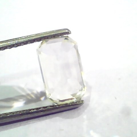 4.46 Ct Unheated Untreated Natural White Sapphire Gemstone AAA