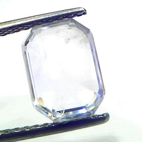 4.50 Ct IGI Certified Unheated Untreated Natural Ceylon White Pukhraj Sapphire