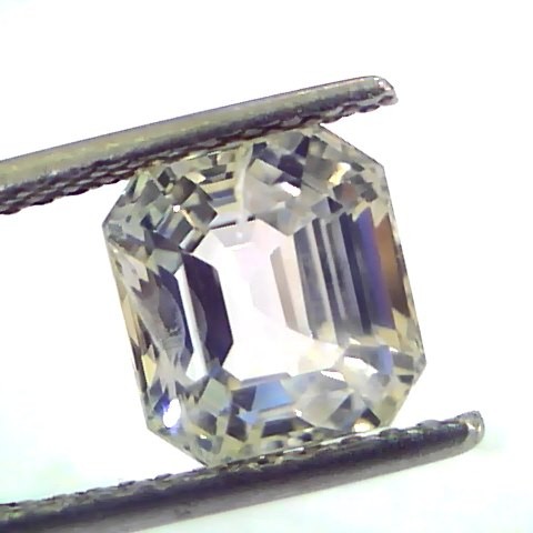 4.66 Ct IGI Certified Unheated Untreated Natural Ceylon White Sapphire Pukhraj
