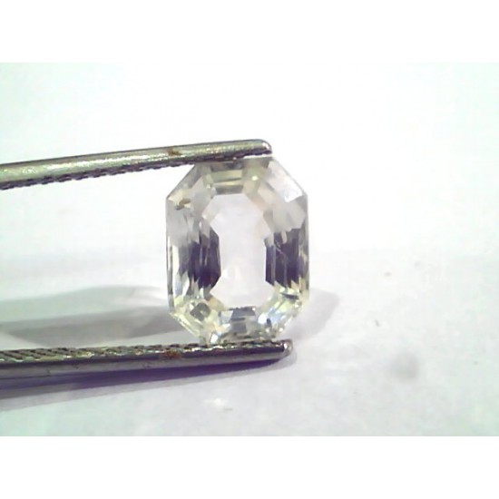 4.68 Ct IGI Certified Unheated Untreated Natural White Sapphire Gems AAA
