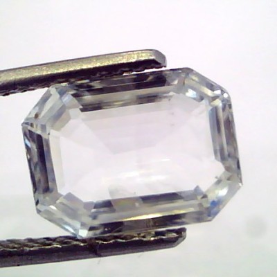 4.74 Ct Unheated Untreated Natural Premium White Sapphire Gemstone