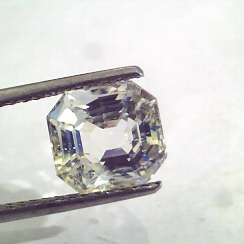 4.93 Ct IGI Certified Unheated Untreated Natural Ceylon White Sapphire AA