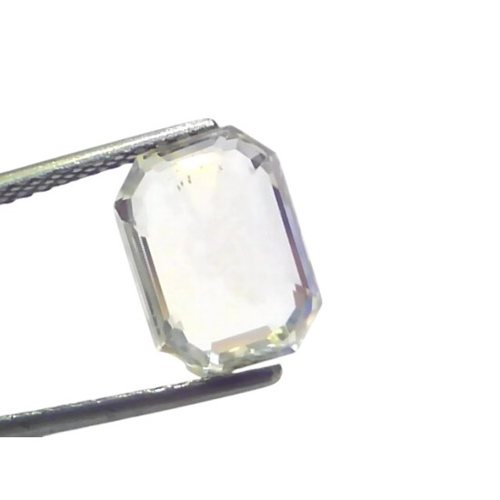 5.38 Ct GII Certified Unheated Untreated Natural Ceylon White Sapphire AAA