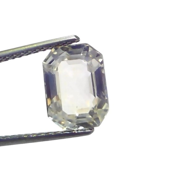 5.38 Ct GII Certified Unheated Untreated Natural Ceylon White Sapphire AAA