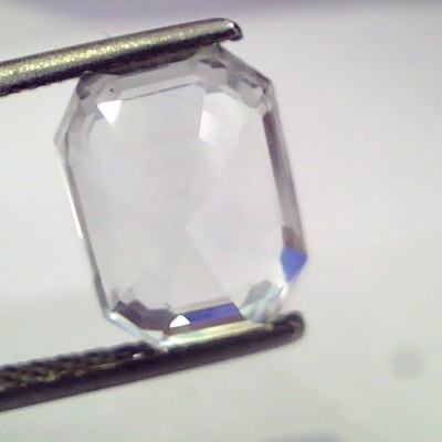 5.39 Ct Unheated Untreated Natural Premium White Sapphire Gemstone