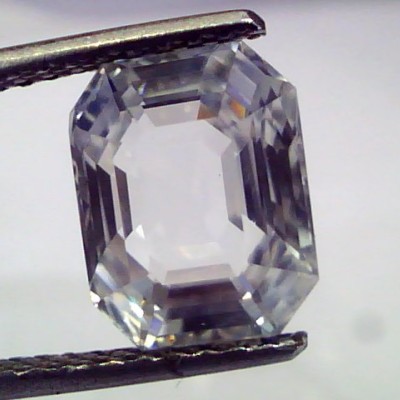 5.39 Ct Unheated Untreated Natural Premium White Sapphire Gemstone