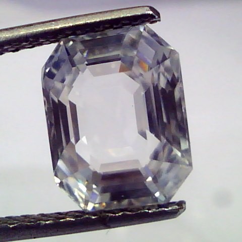 5.39 Ct Unheated Untreated Natural Premium White Sapphire Gemstone