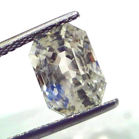 5.87 Ct Unheated Untreated Natural Ceylon WhitePukhraj Sapphire Gems