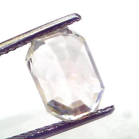 5.87 Ct Unheated Untreated Natural Ceylon WhitePukhraj Sapphire Gems