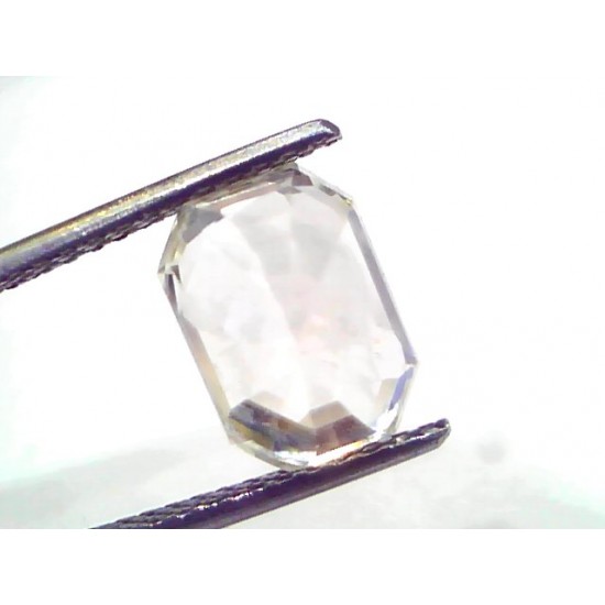 5.87 Ct Unheated Untreated Natural Ceylon WhitePukhraj Sapphire Gems