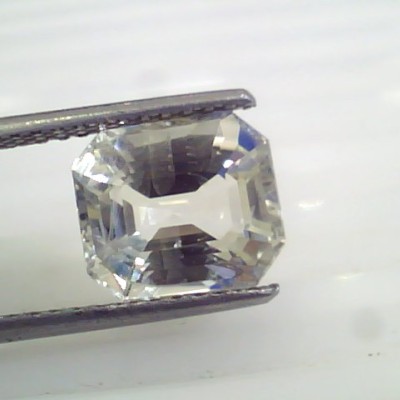 5.95 Ct IGI Certified Unheated Untreated Natural Ceylon White Sapphire AAAA