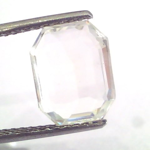 6.26 Ct GII Certified Unheated Untreated Natural White Sapphire Gemstone AAA