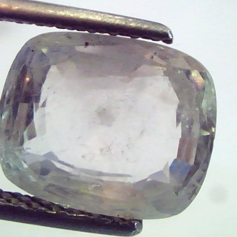 6.36 Carat Natural Unheated Untreated Ceylon White Sapphire