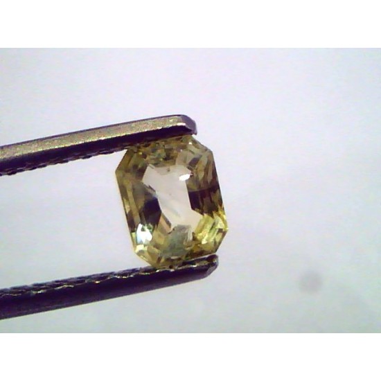 0.82 Ct Unheated Untreated Natural Ceylon Yellow Sapphire/Pukhraj