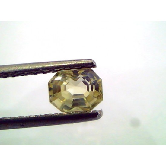 0.87 Ct Unheated Untreated Natural Ceylon Yellow Sapphire/Pukhraj