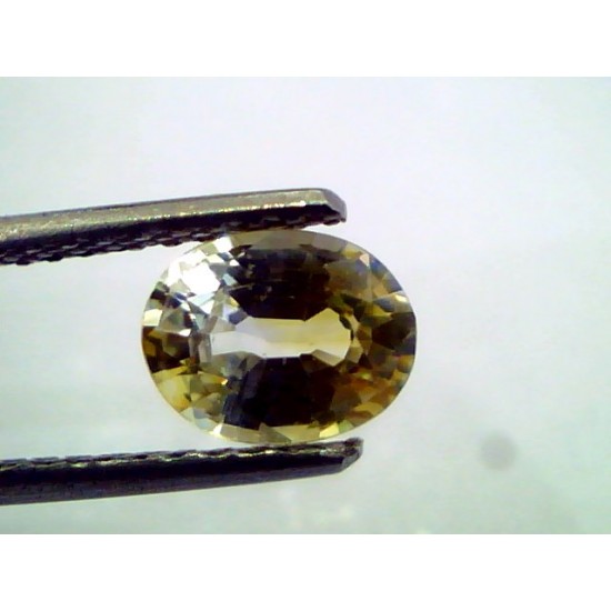 1.58 Ct Unheated Untreated Natural Ceylon Yellow Sapphire/Pukhraj