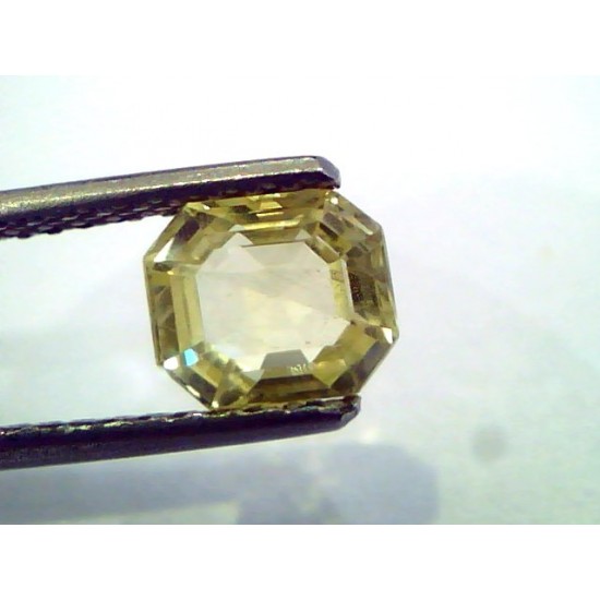 1.73 Ct Unheated Untreated Natural Ceylon Yellow Sapphire/Pukhraj