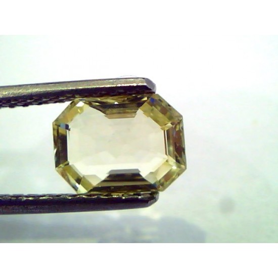 1.85 Ct Unheated Untreated Natural Ceylon Yellow Sapphire/Pukhraj