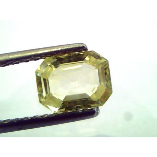 1.96 Ct Unheated Untreated Natural Ceylon Yellow Sapphire/Pukhraj