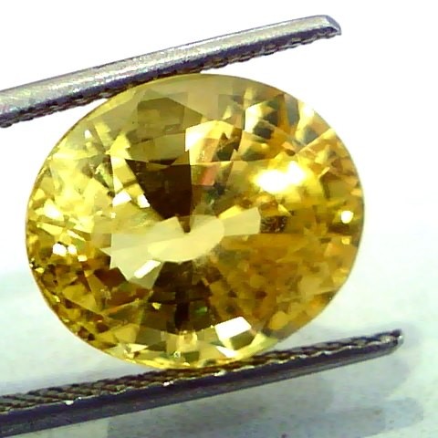 Huge 12.00 Ct Unheated Untreated Natural Ceylon Yellow Sapphire AAAA