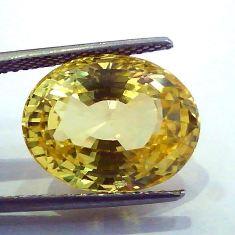 Huge 15.59 Ct Unheated Untreated Natural Ceylon Yellow Sapphire AAAAA