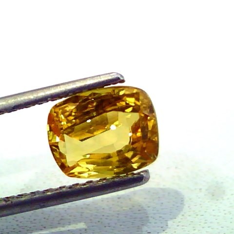 2.08 Ct Unheated Untreated Natural Ceylon Yellow Sapphire AAAAA