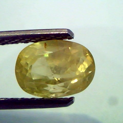 2.16 Ct Unheated Untreated Natural Ceylon Yellow Sapphire Pukhraj