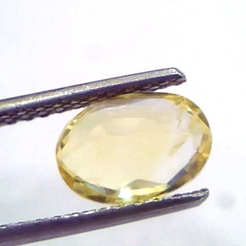 2.18 Ct GII Certified Unheated Untreated Natural Ceylon Yellow Sapphire