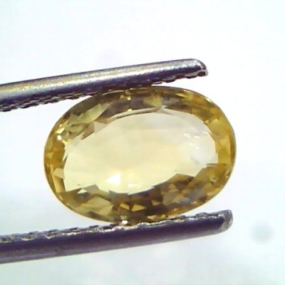 2.18 Ct GII Certified Unheated Untreated Natural Ceylon Yellow Sapphire