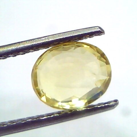 2.21 Ct GII Certified Unheated Untreated Natural Ceylon Yellow Sapphire
