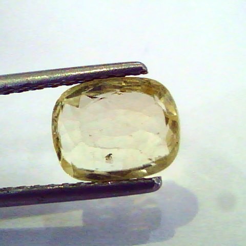 2.40 Ct Unheated Untreated Natural Ceylon Yellow Sapphire/Pukhraj