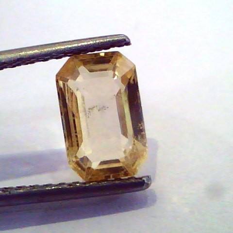 2.33 Ct Unheated Untreated Natural Ceylon Yellow Sapphire/Pukhraj