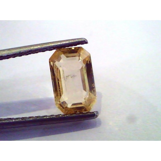 2.33 Ct Unheated Untreated Natural Ceylon Yellow Sapphire/Pukhraj