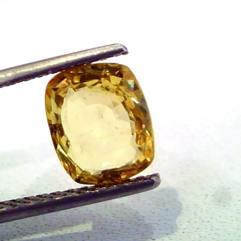 2.50 Ct Unheated Untreated Natural Ceylon Yellow Sapphire AAAAA