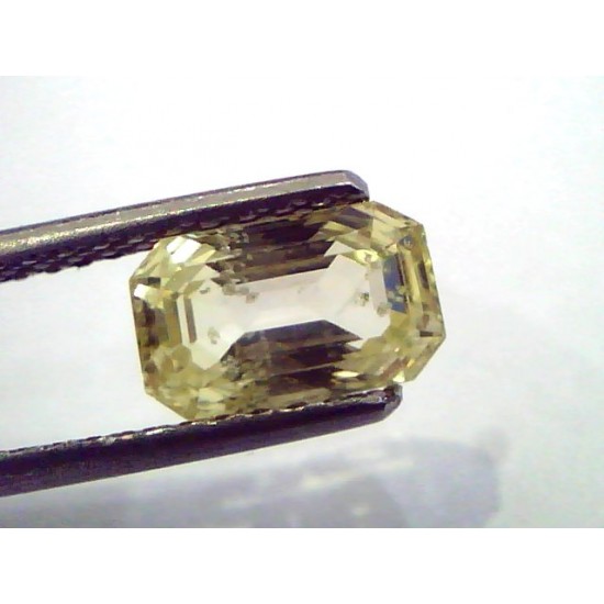 2.46 Ct Unheated Untreated Natural Ceylon Yellow Sapphire/Pukhraj
