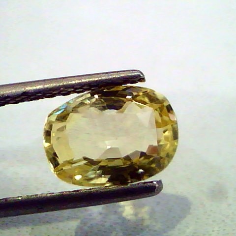2.51 Ct Unheated Untreated Natural Ceylon Yellow Sapphire Gems