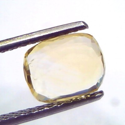 2.57 Ct GII Certified Unheated Untreated Natural Ceylon Yellow Sapphire