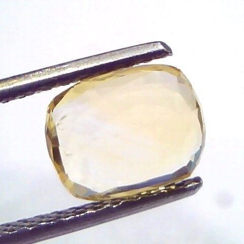 2.57 Ct GII Certified Unheated Untreated Natural Ceylon Yellow Sapphire