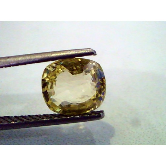 2.58 Ct Unheated Untreated Natural Ceylon Yellow Sapphire Gems