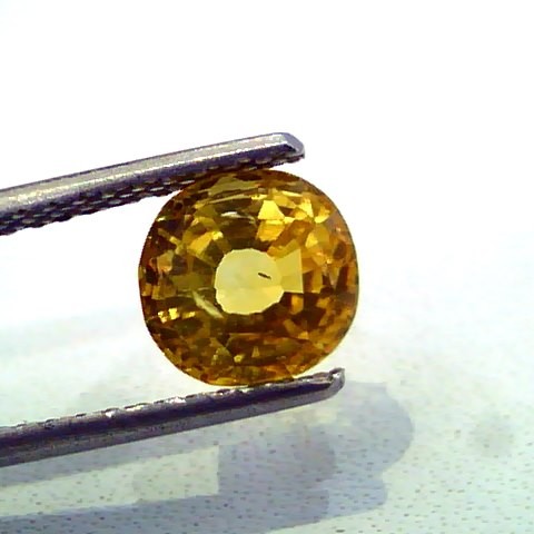 2.75 Ct Unheated Untreated Natural Ceylon Yellow Sapphire AAAAA