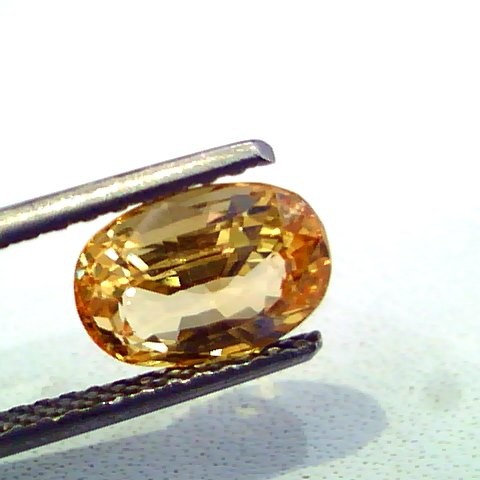 2.88 Ct Unheated Untreated Natural Ceylon Yellow Sapphire AAAAA