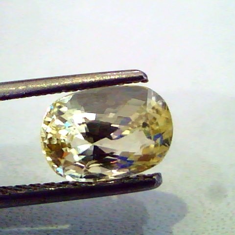 2.88 Ct Unheated Untreated Natural Ceylon Yellow Sapphire Gems