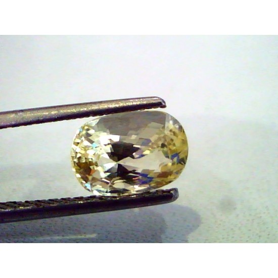 2.88 Ct Unheated Untreated Natural Ceylon Yellow Sapphire Gems