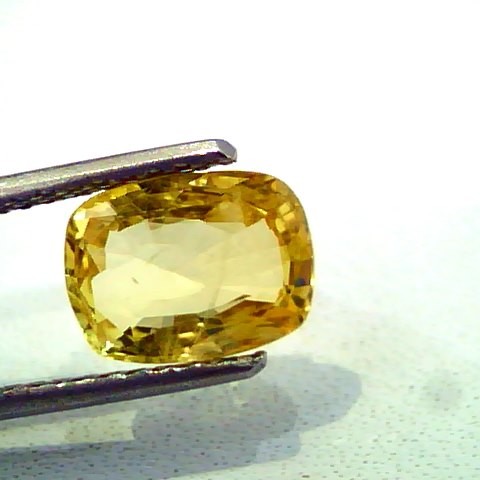 2.89 Ct Unheated Untreated Natural Ceylon Yellow Sapphire AAAAA