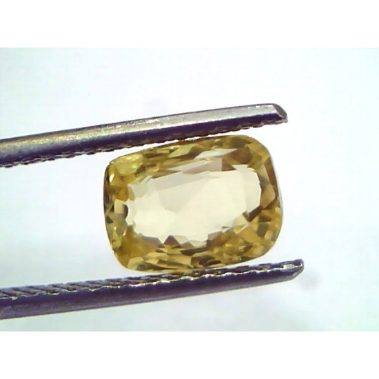 2.94 Ct Unheated Untreated Natural Ceylon Yellow Sapphire Gems
