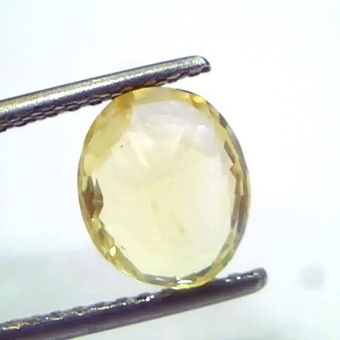 2.97 Ct GII Certified Unheated Untreated Natural Ceylon Yellow Sapphire