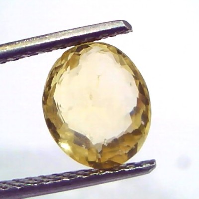 2.97 Ct GII Certified Unheated Untreated Natural Ceylon Yellow Sapphire