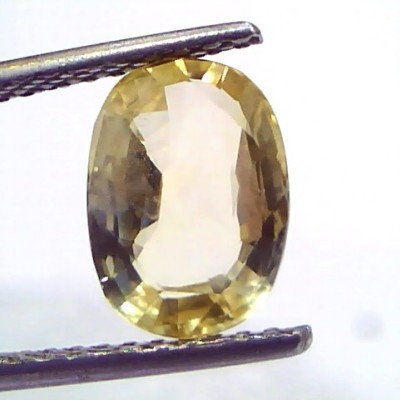 2.98 Ct GII Certified Unheated Untreated Natural Ceylon Yellow Sapphire