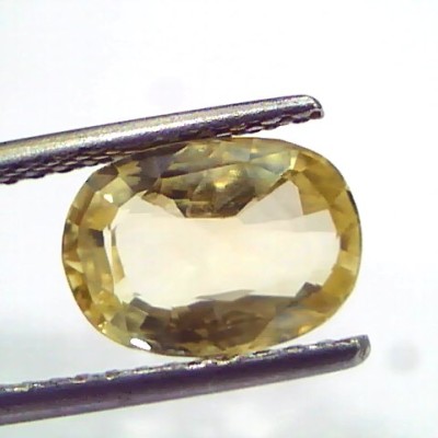 2.98 Ct GII Certified Unheated Untreated Natural Ceylon Yellow Sapphire