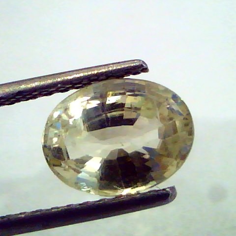 2.99 Ct Unheated Untreated Natural Ceylon Yellow Sapphire AAA